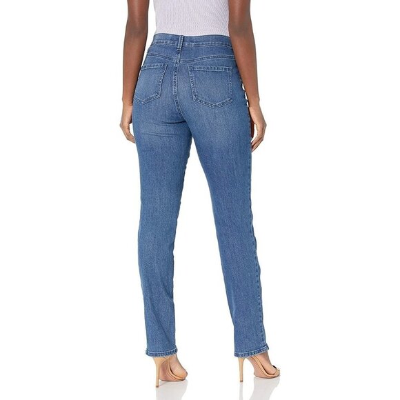 Gloria Vanderbilt Womens Amanda High Rise Med Wash Tapered Leg Jeans Sz 12 New - Picture 1 of 11